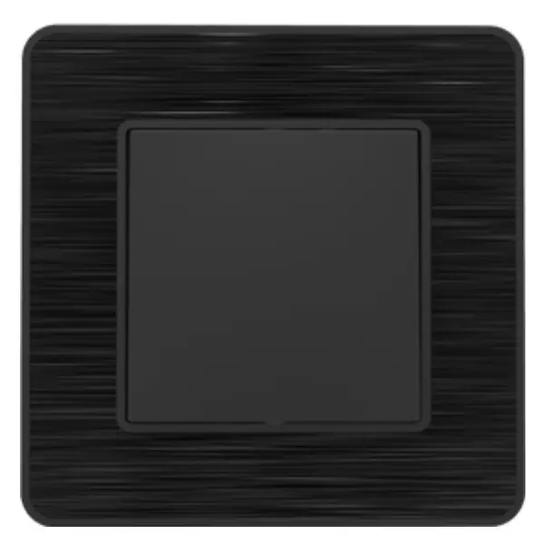Jusqu'à Épuisement Des Stocks Bouton poussoir complet 10A - métal Noir brossé - Kouro - Zenitech