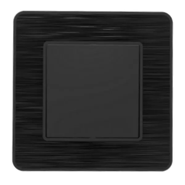 Nouvelle Collection Interrupteur complet va et vient simple 10A - métal Noir brossé - Kouro - Zenitech