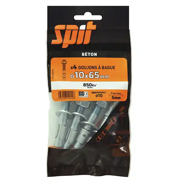 Prix Bas Sachet de 4 FIX3 D10x65mm RED HEAD