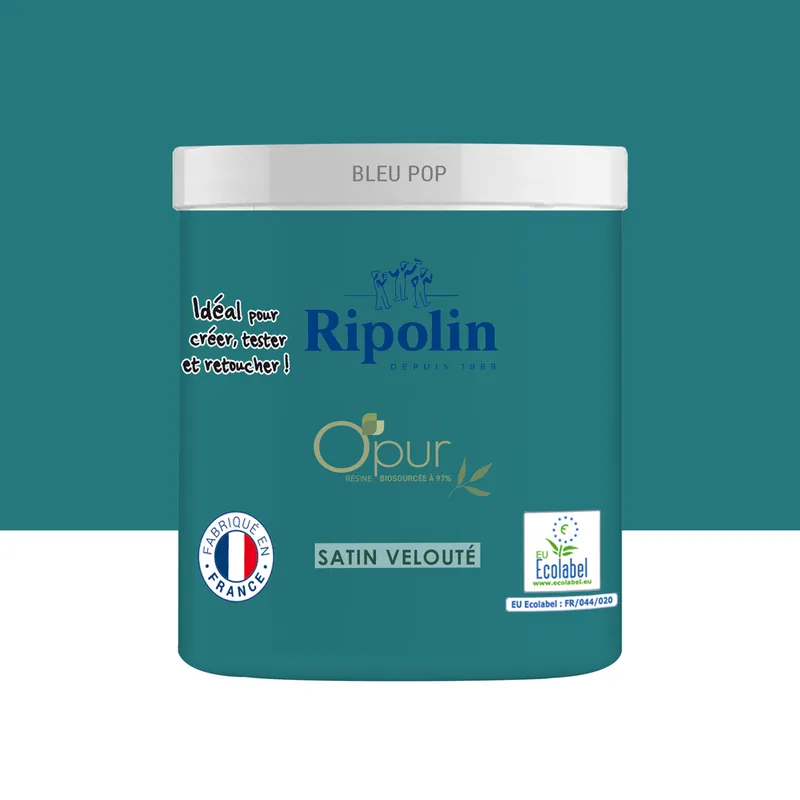 Prix Réduit Peinture O‘PUR Bleu Pop 75 ml - RIPOLIN