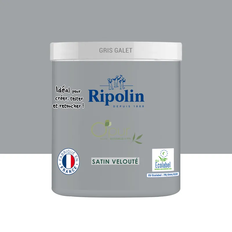 Vente Flash Peinture O‘PUR Gris Galet 75 ml - RIPOLIN