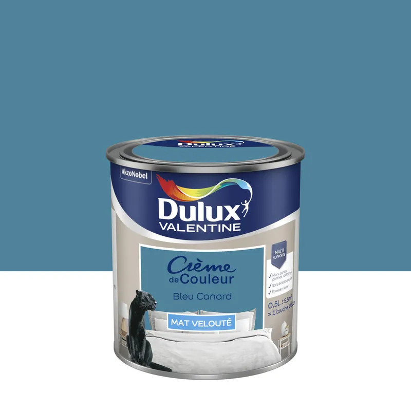 Peinture Crème de Couleur Bleu Canard mat 500 ml - DULUX VALENTINE Affaire À Saisir