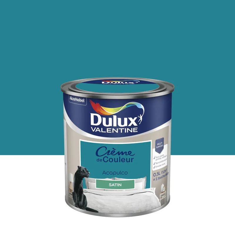 Prix Réduit Peinture Crème de Couleur Acapulco satin 500 ml - DULUX VALENTINE
