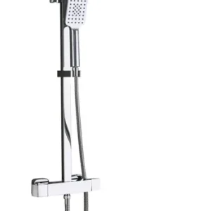 Colonne de douche carrée avec mitigeur thermostatique chromée Square 300 ESSEBAGNO Dernier Modèle