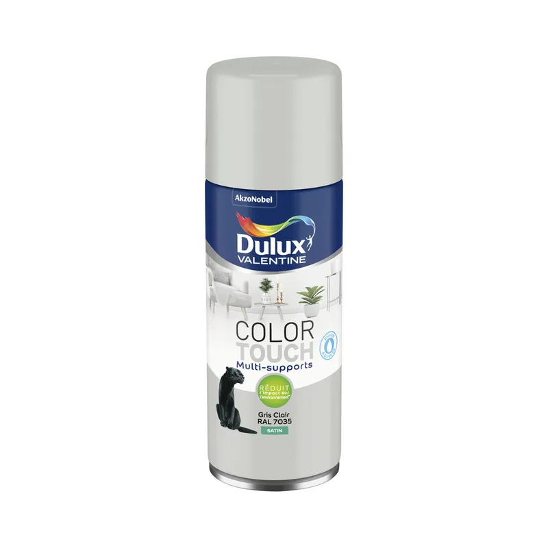 Bombe de peinture Color Touch gris clair RAL 7035 satin 400 ml - DULUX VALENTINE Seulement Aujourd'hui