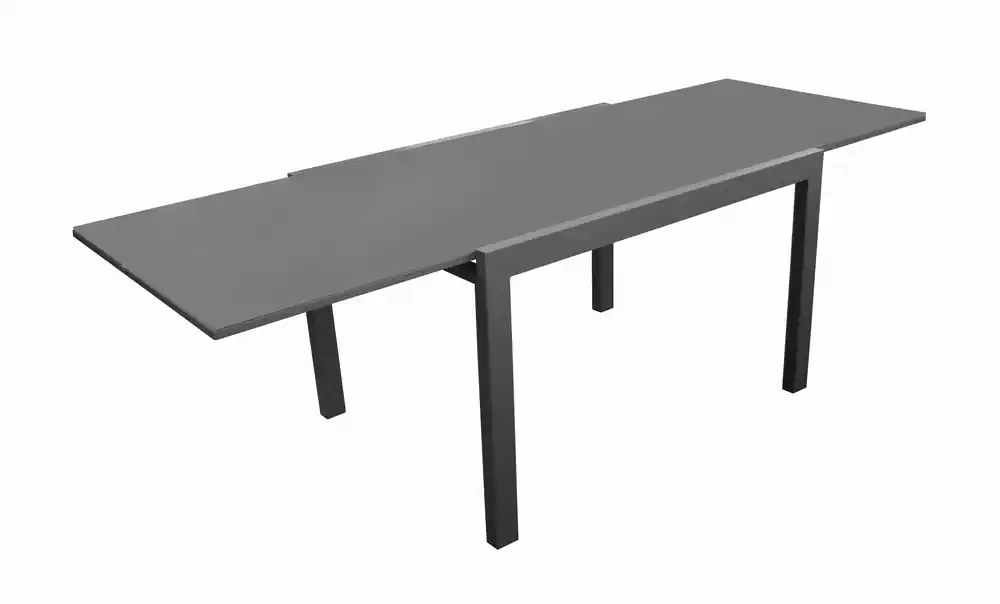 Table de jardin à rallonge ELISE aluminium graphite/gris 140x240 cm - PROLOISIRS Offre Limitée