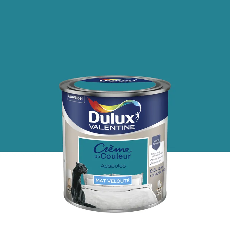 Acheter Direct Peinture Crème de Couleur Acapulco mat 500 ml - DULUX VALENTINE