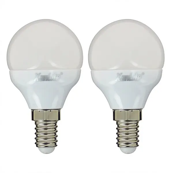 Pack 2 ampoules LED P45 - E14 - 470lm Blanc chaud XANLITE Promotion Saisonnière