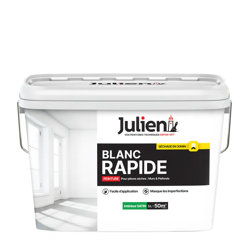 Peinture acrylique Rapide blanc satin 5 l - JULIEN Remise
