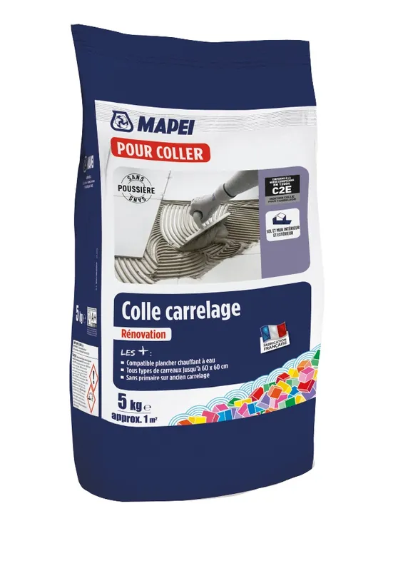 Colle carrelage rénovation Blanc 5 kg MAPEI Produit De Marque