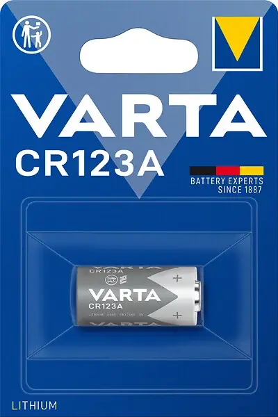 Pile lithium CR123A - 3V VARTA Solde