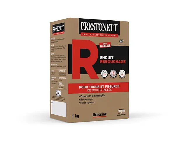 Offre Limitée Enduit de rebouchage en poudre Prestonett R - Blanc - 1Kg