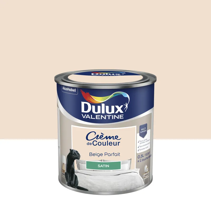 Petit Prix Peinture Crème de Couleur Beige Parfait satin 500 ml - DULUX VALENTINE