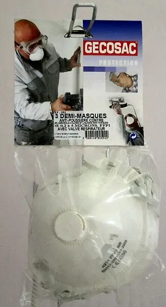 Demi-masque anti-poussières FFP1 avec valve - Lot de 3 GECOSAC Seulement Aujourd'hui