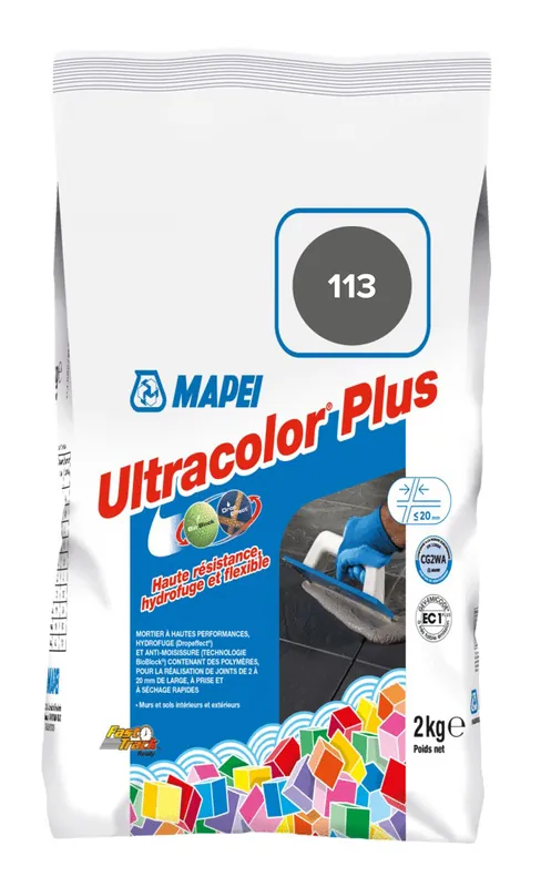 Joint de carrelage ULTRACOLOR 113 gris ciment 2 kg MAPEI Prix Bas