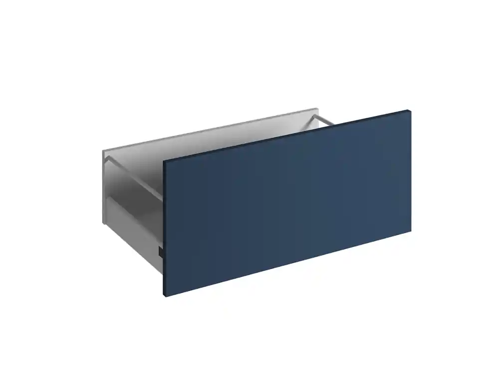 Promotion Saisonnière Façade tiroir pour meuble de cuisine Lotus bleu indigo mat 35 x 80 cm OFITRES