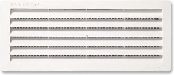Grille d‘aération extraplate encastrable - Blanc 370x130mm AUTOGYRE Expédié Aujourd'hui