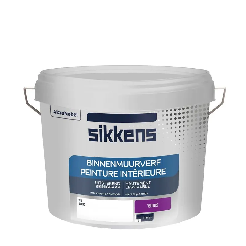 Peinture pour murs et plafonds velours blanc 10 l SIKKENS Remise