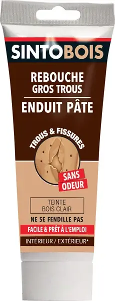 Dernière Chance Enduit rebouchage bois clair - Pâte prête à l‘emploi - 330g SINTO