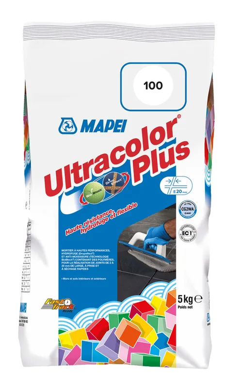 Joint de carrelage ULTRACOLOR 100 blanc 5 kg MAPEI Usine Directe