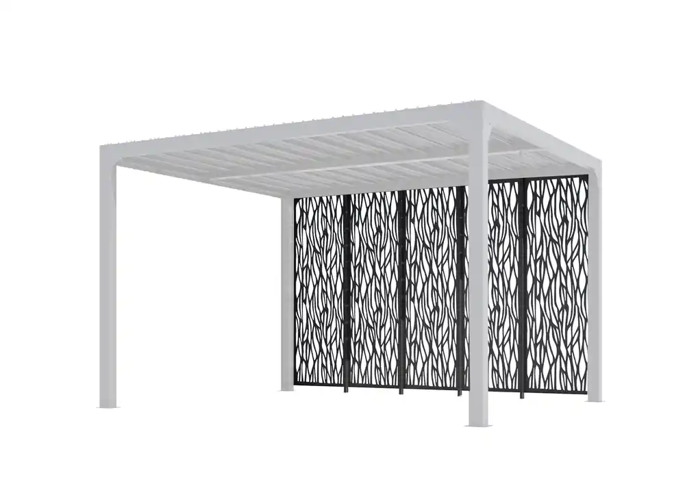 Panneaux décoratifs en métal par 5 pour pergola bioclimatique HABRITA Nouvelle Collection