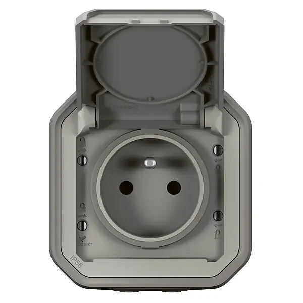 Prise de courant étanche Plexo - Gris - IP55 LEGRAND Dernier Modèle