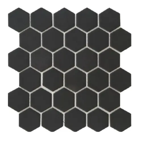 Mosaïque sol/mur intérieur hexagone noir 27 x 28 cm vendu à l‘unité DISTRIMAT Achetez Aujourd'hui