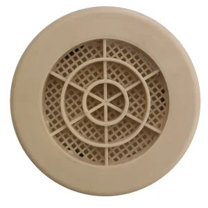 Certifié Grille d‘aération ronde sable diamètre 80 mm avec moustiquaire AUTOGYRE