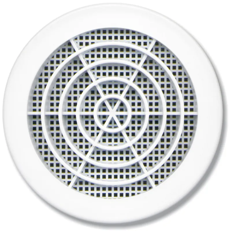 Dernier Modèle Grille d‘aération ronde blanche diamètre 100 mm avec moustiquaire AUTOGYRE