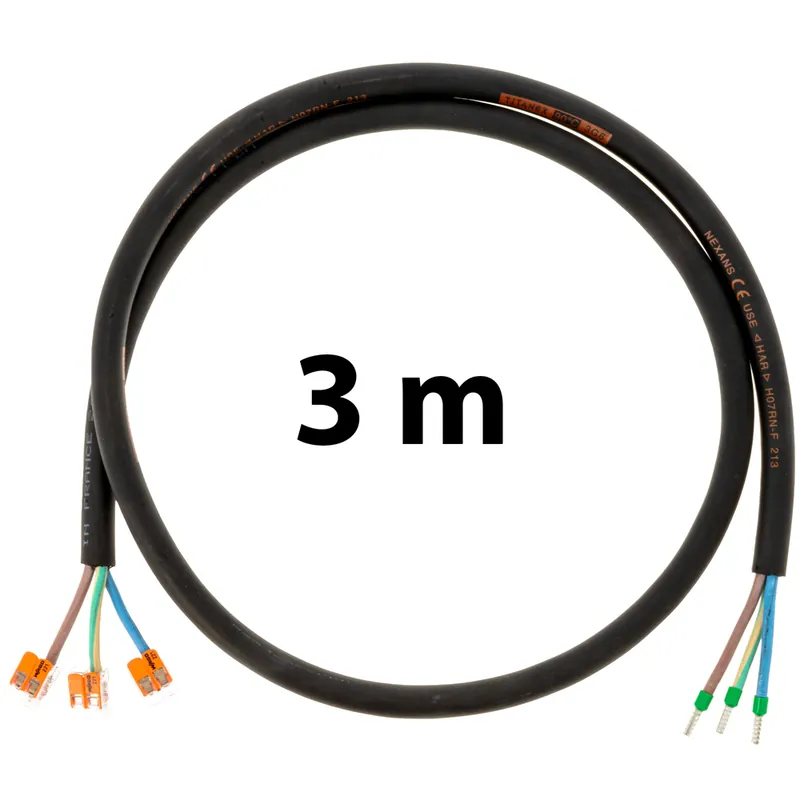 Câble d‘alimentation pour appareil de cuisson 3G6 mm² 3 m - BATILEC Pas Cher