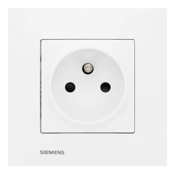 SIEMENS Prise 2P+T Blanc Delta Viva + Plaque Blanc Seulement Aujourd'hui