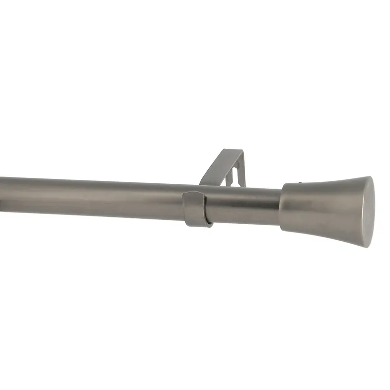 Kit tringle à rideaux extensible en métal de 2 à 3.60 m diam 25 à 28 mm Finition Gun brossé - MOBOIS Retour Gratuit