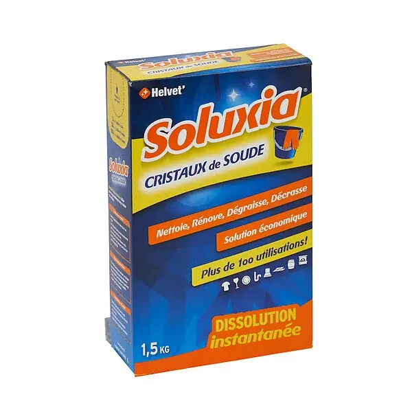 Cristaux de soude 1.5kg - Carbonate de sodium - Dégraissant SOLUXIA Offre Limitée