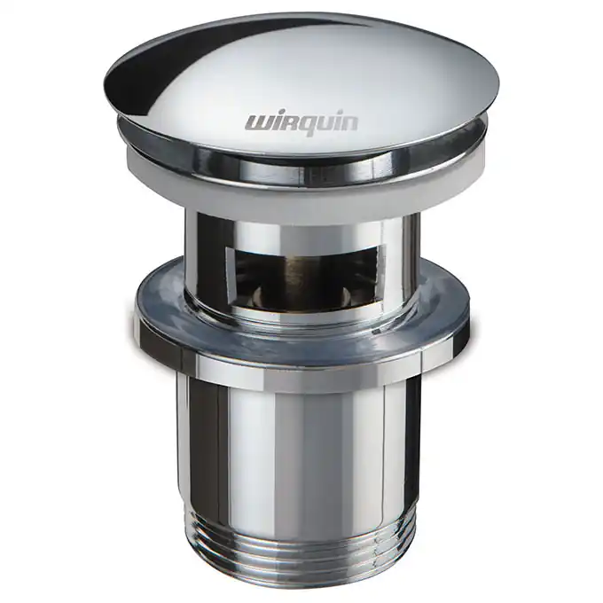 Bonde de lavabo courte laiton Quick-clac avec trop plein WIRQUIN Prix Bas