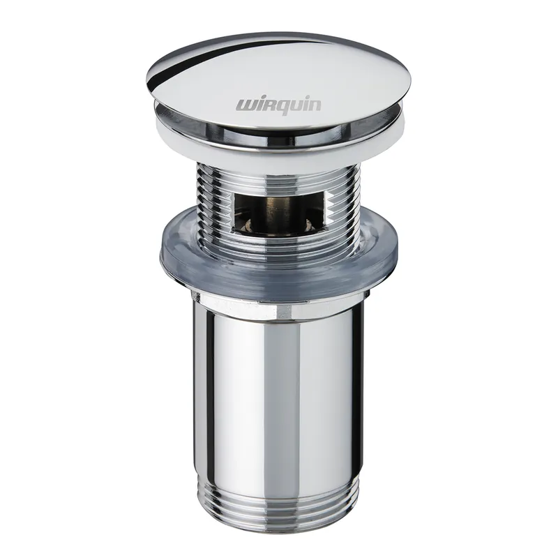 Bonde de lavabo laiton Quick clac avec trop plein 100/119 mm WIRQUIN Petit Prix
