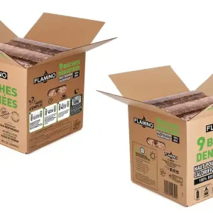 Bûches densifiées par 9 en carton de 15 kg FLAMINO Acheter En Ligne