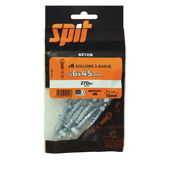 Sachet de 8 FIX3 D6x45mm RED HEAD Populaire