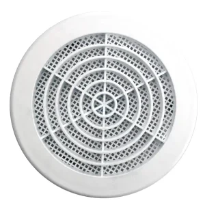 Grille d‘aération ronde blanche diamètre 125 mm avec moustiquaire AUTOGYRE Authentique