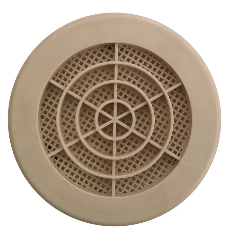 Top Vente Grille d‘aération ronde sable diamètre 125 mm avec moustiquaire AUTOGYRE