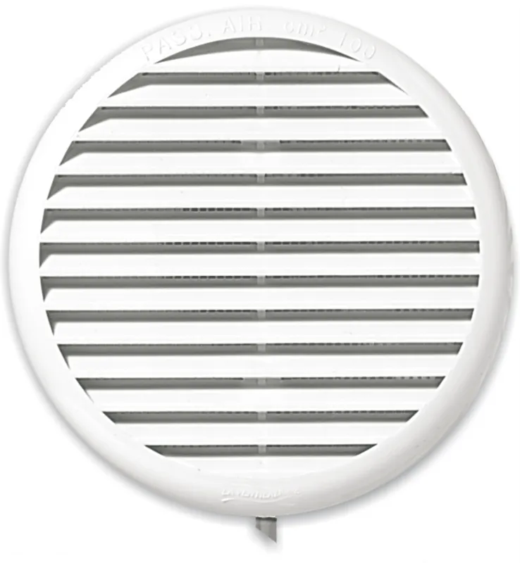 Grille d‘aération ronde blanc à clipser avec moustiquaire diamètre 80 -125 mm AUTOGYRE Promotion