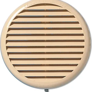 Grille d‘aération ronde sable à clipser avec moustiquaire diamètre 80 -125 mm AUTOGYRE Pas Cher