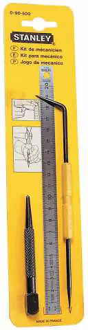 Kit traçage mécanique 3 pièces acier inoxydable - Stanley Acheter Direct