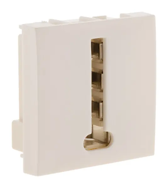 Prise téléphonique 8 plots encastrable - Simplea - Blanc Prix Bas