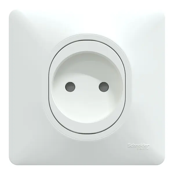 Prise de courant 2P 16A - Ovalis Bornes vis - Blanc SCHNEIDER ELECTRIC Vente Directe