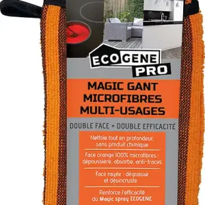 Gant nettoyant double face microfibres - Magic gant - Orange ECOGENE Authentique