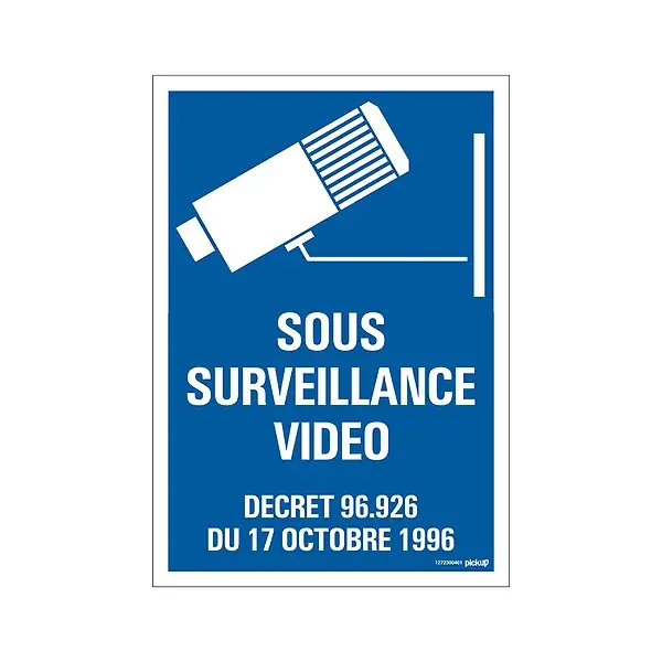 Panneau 23x33cm Sous surveillance vidéo PICKUP Offre Du Jour