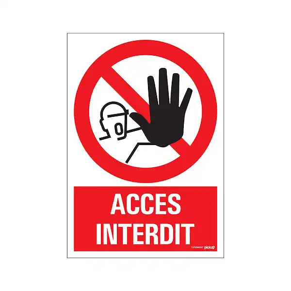 Panneau 23x33cm Accès interdit PICKUP Certifié