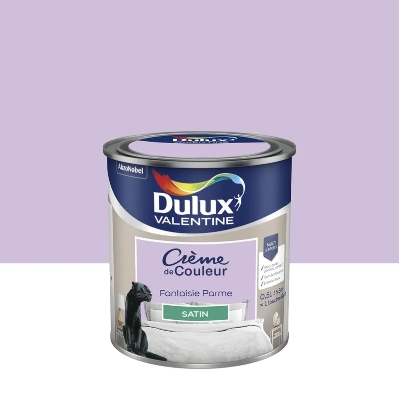 Must-Have Peinture crème de couleur Fantaisie Parme Satin 0.5 L - DULUX VALENTINE