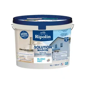 Peinture solution maison Blanc 10l - RIPOLIN Acheter Direct