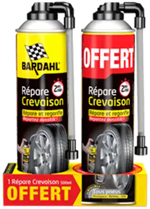 Marque Bombe répare crevaison 500 ml x2 - BARDAHL